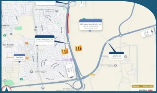 Temporary Lane Closure on Shaikh Khalifa bin Salman Highway