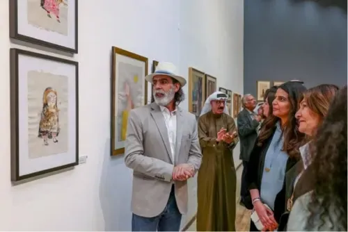 افتتاح معرض "ورق النخيل"