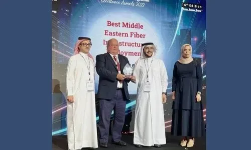 بي نت تفوز بجائزة أفضل تطوير للبنية التحتية للألياف الضوئية