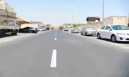 إنجاز مشروع تطوير طريق في مدينة عيسى