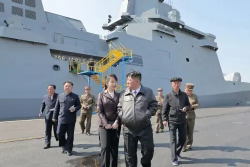Kim oversees warship weapons testfire, eyes nukes for N. Korea navy