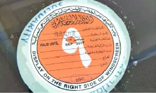 RC sticker on windshields of vehicles goes