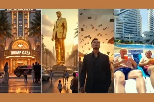 Clip of Gaza as seaside resort posted on Trump social media