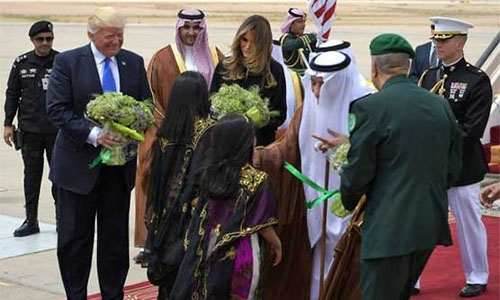 Trump lands in Riyadh on first leg of foreign tour