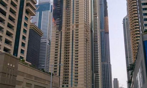 Police begin investigation of Dubai Marina fire Police begin investigation of Dubai Marina fire