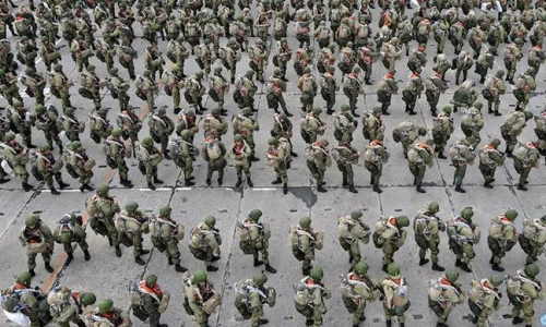  Russian officer suspended after thousands 