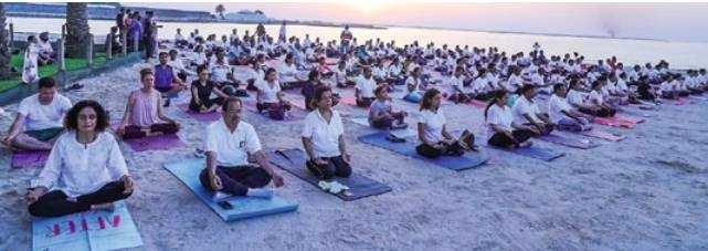 Yoga event held ahead of World Yoga Day 