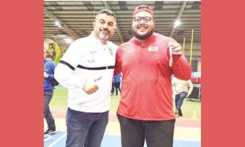 Bahrain’s Mahmoud wins shot put silver in Portugal indoor meet