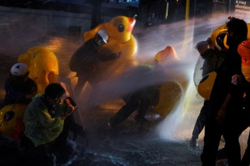 At least 55 hurt in Thailand's most violent protests since new movement emerged At least 55 hurt in Thailand's most violent protests since new movement emerged