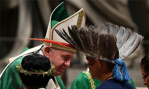 Pope blames Amazon fires on destructive ‘interests’