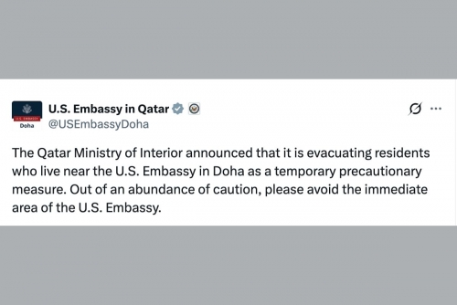 Qatar Evacuates Residents Near U.S. Embassy in Doha as Precaution