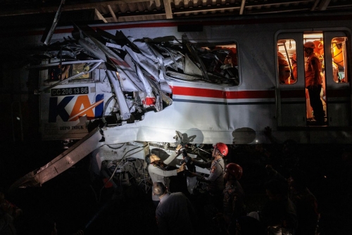 Death toll after train crash near Indonesia’s Jakarta rises to 14