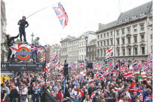 UK police detail arrests after far-right rally and counter demo 