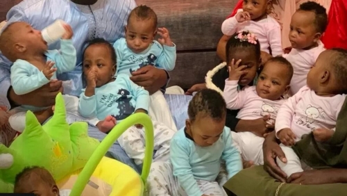 Mali's world-beating nonuplets back home