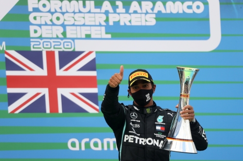 Hamilton wins Eifel GP, equals Schumacher’s record