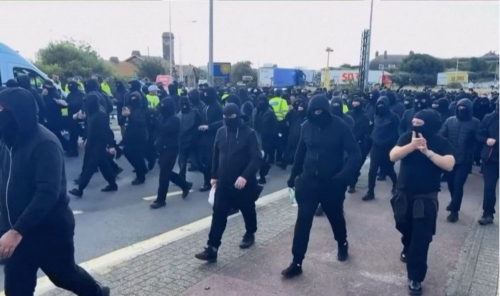 Masked Protesters Block Dover Port Over Channel Migrant Crossings