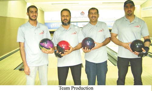 Production win in Bapco bowling league Production win in Bapco bowling league