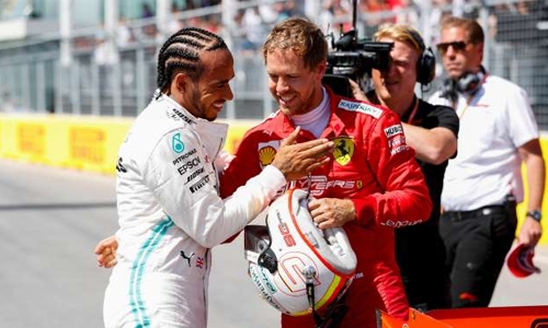 Vettel grabs dramatic pole ahead of Hamilton