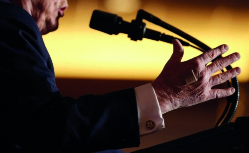 White House blames Trump’s bandaged hand on handshakes 