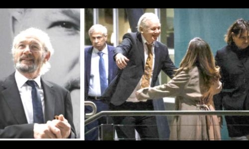 Assange father ‘doing cartwheels’ over son’s return home