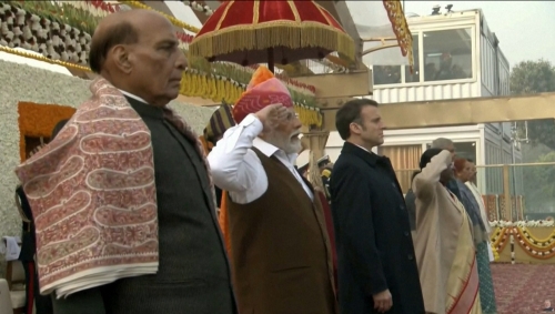 India fetes France's Macron at annual military parade India fetes France's Macron at annual military parade