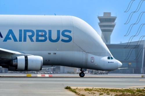 The mighty Airbus Super Transporter arrives at the Bahrain International Airport