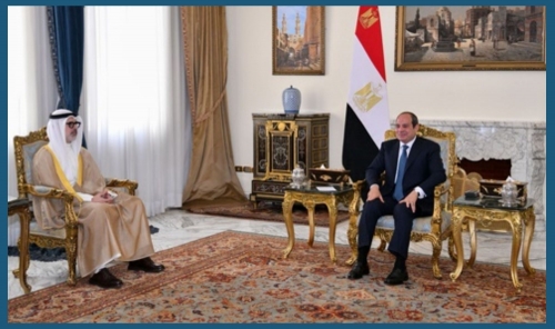 Egyptian President Meets Kuwaiti Foreign Minister to Strengthen Bilateral Ties