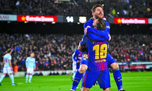 Messi scores brace as Barca cruise Messi scores brace as Barca cruise