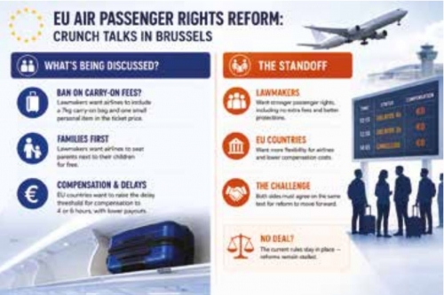 EU holds crunch talks on flight delay compensation