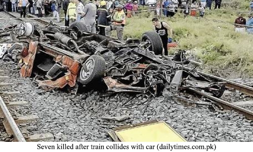 Seven killed after train collides with auto in Chile