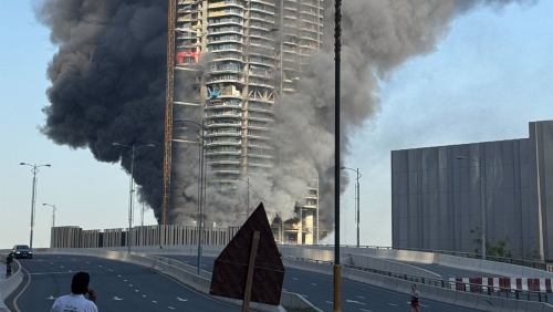 Fire Breaks Out at Under-Construction Tower in Dubai Marina