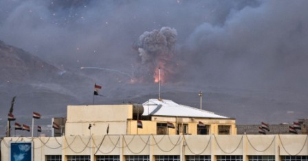 New Saudi-led strikes hit Yemen arms depot ahead of truce