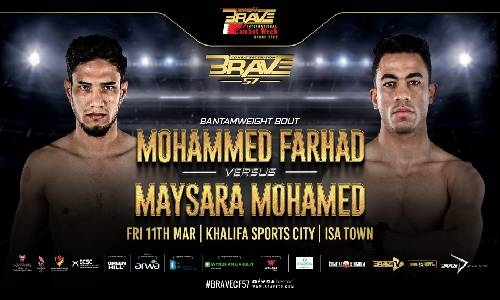 Mohammed Farhad returns to action against Maysara Mohamed at BRAVE CF 57 Mohammed Farhad returns to action against Maysara Mohamed at BRAVE CF 57