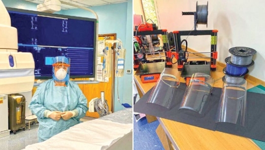 St. Christopher’s School staff use 3D printers to create face-visors for medical teams