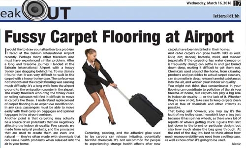 Carpet flooring made for ‘heavy traffic environments’