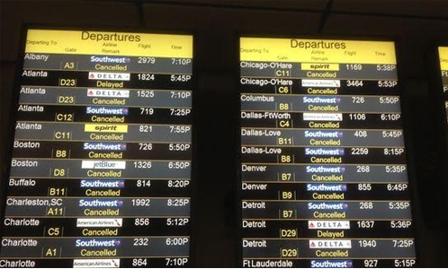 Flights to NY and Washington uninterrupted