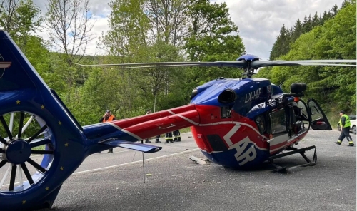 Luxembourg Rescue Helicopter Clips Tree During Emergency Response