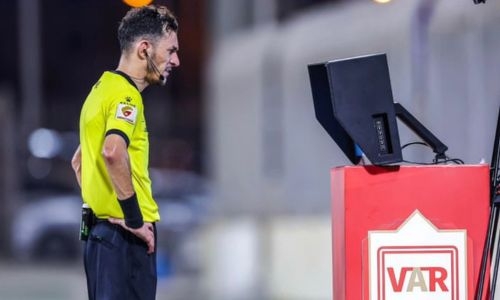 VAR system in action in the Bahraini Premier League VAR system in action in the Bahraini Premier League