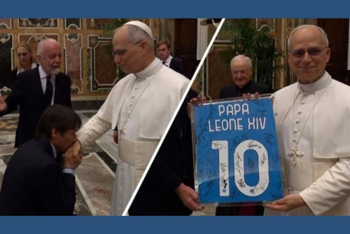 Pope Leo Welcomes Napoli After Serie A Triumph Pope Leo Welcomes Napoli After Serie A Triumph