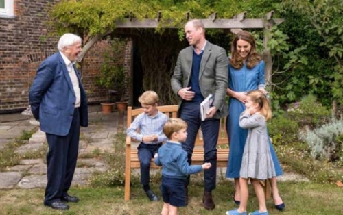 Prince William, wife Kate join Attenborough after film screening