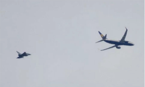 UK fighter jets escort down Ryanair plane after 'hoax'