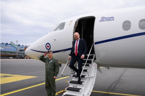 Jet carrying UK defence secretary had signal jammed near Russia: ministry