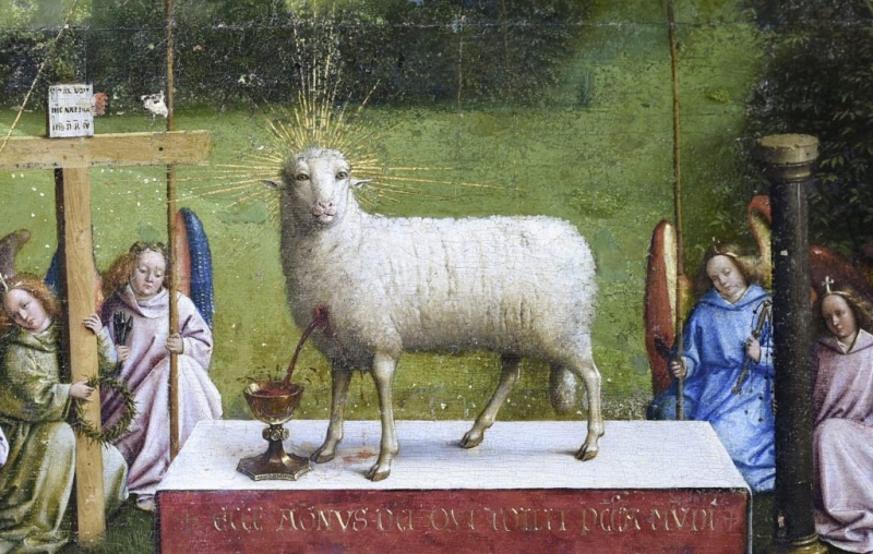 Restorers unveil original face of ‘Mystic Lamb’