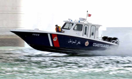 Bahrain coast guard patrols rescue two from capsized boat