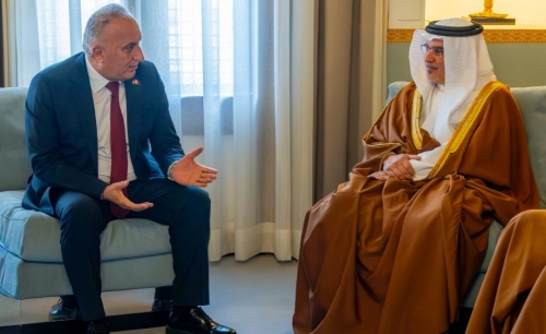 HRH Crown Prince Welcomes New Palestinian Ambassador to Bahrain