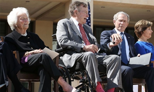 Elder Bush out of intensive care, wife Barbara released
