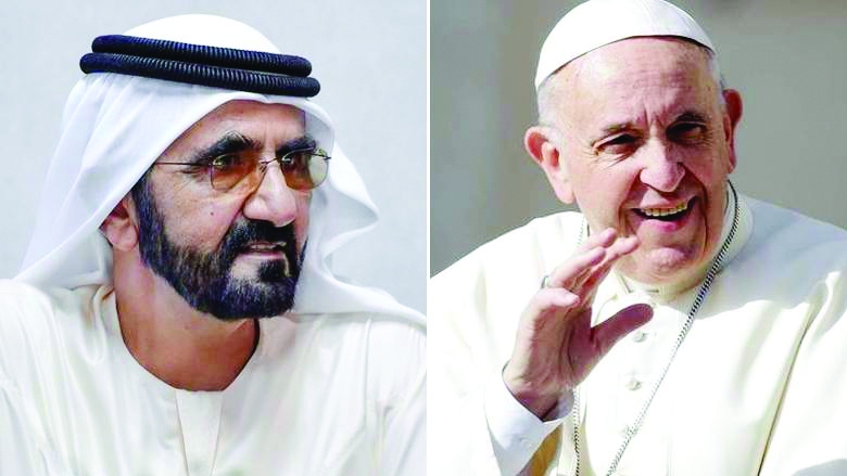 Shaikh Mohammed welcomes Pope Francis’ visit Shaikh Mohammed welcomes Pope Francis’ visit