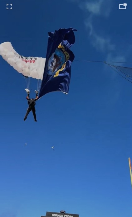Parachutist Falls 35 Feet After Getting Caught in Netting Before Armed Forces Bowl