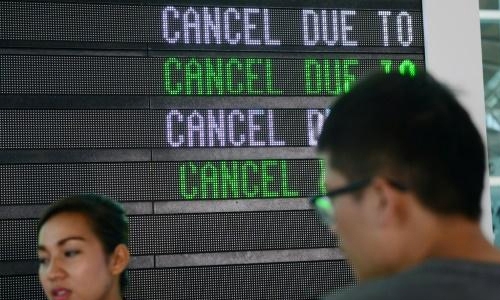 Bali tourists stranded as flights axed