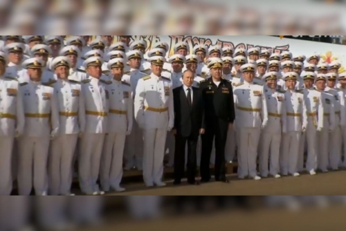 Putin Attends Flag-Raising Ceremony for New Nuclear Submarine 'Knyaz Pojarskiy'
